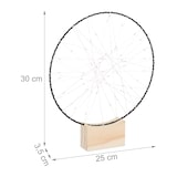 thumbnail of Relaxdays LED Ring Deko, für Tisch & Fensterbank, mit Fuß, Ø 25 cm, ganzjährig, Metallkranz, batteriebetrieben, silber