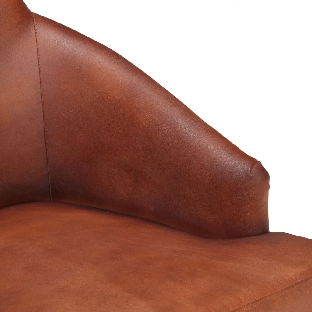 vidaXL Eetkamerstoelen 2 st echt geitenleer bruin