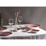 thumbnail of 2x Bonna Aura Blackberry Moove Platte rechteckig 27x25cm 2cm hoch Lila Creme Beerenton Porzellan ABBMOV34KR Servierplatten Speise Geschirr