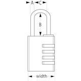 thumbnail of Master Lock Vorhängeschloss 604EURD 4 x 1,8 x 8,1 cm Zahlenkombination Aluminium Gold