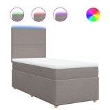 thumbnail of vidaXL Boxspringbett mit Matratze Taupe 90x190 cm Stoff