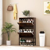 thumbnail of Armadietto per Scarpe COSTWAY con 2 Antine, Armadietto per Scarpe con 4 Ripiani Regolabili e Ripiano Aperto
