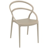 thumbnail of Ligne CHR Chaise Toulon, plastique, taupe, lot de 4