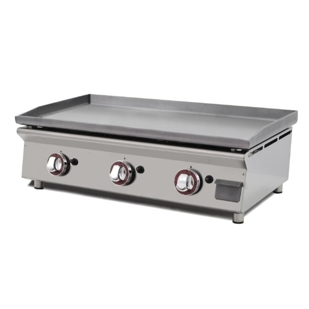 Plancha a gas 80 cm en acero rectificado de 15 mm YOSTIN®