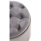 thumbnail of Sitzhocker Pantin Samt grau