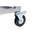 thumbnail of METRO PROFESSIONAL 4-branders gasbarbecue met grillplaat, grilloppervlak 49 x 76 cm, zijtafel, verrijdbaar, staal, zilver