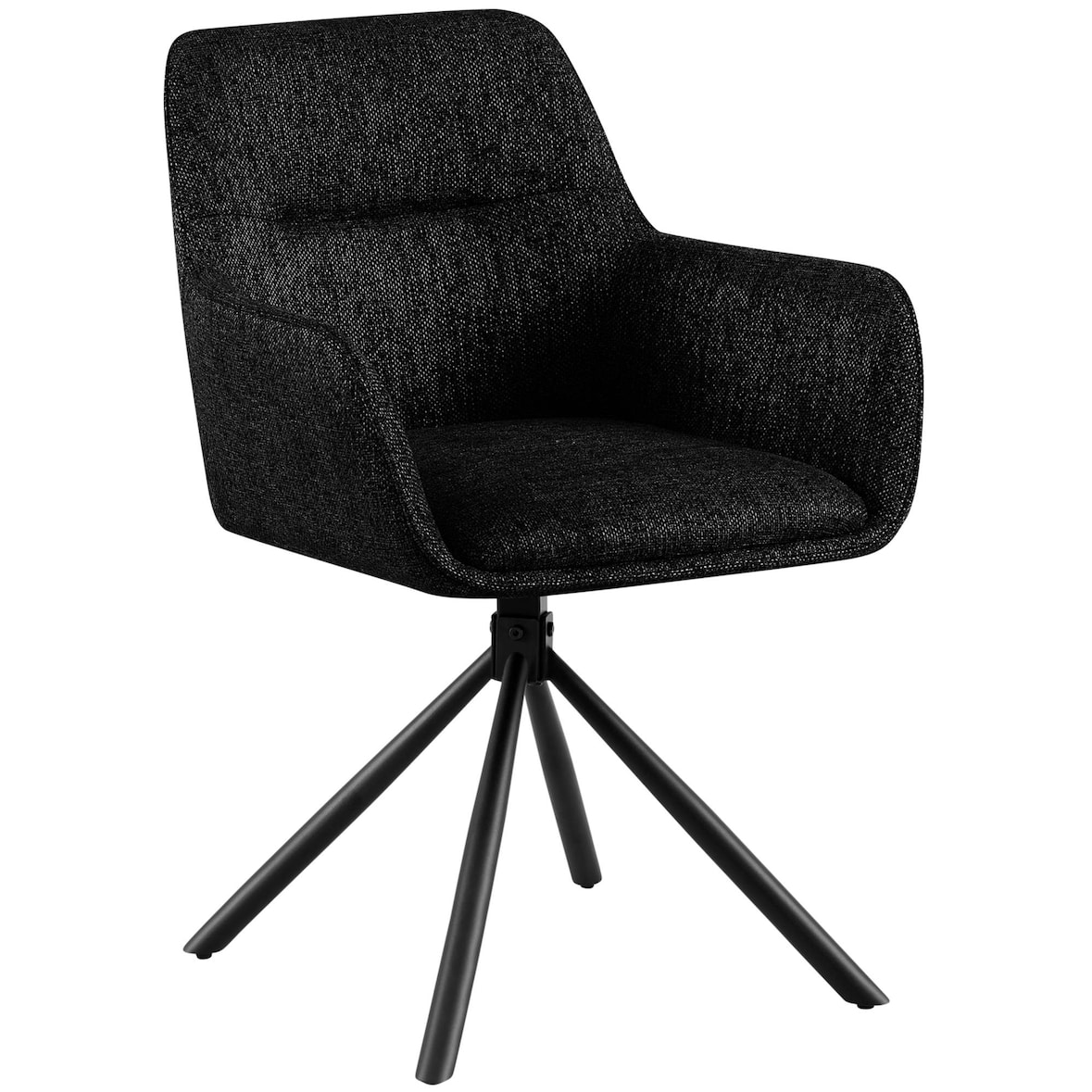 Stuhl Tipton Stoff schwarz