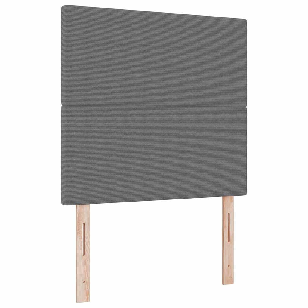 vidaXL Kopfteil mit Kopfteil Hellgrau 90 cm Rippstoff