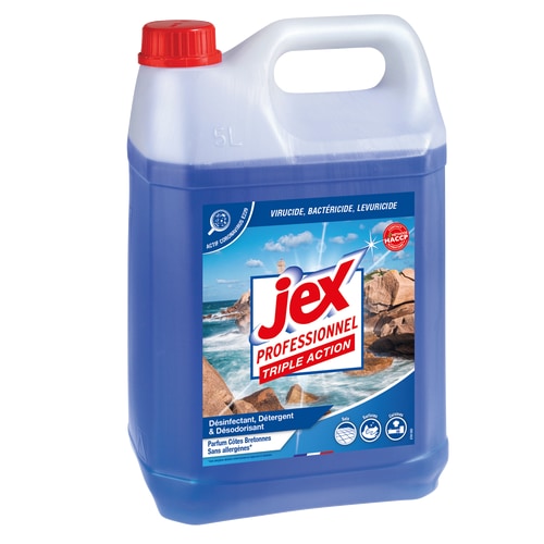 Jex Professionnel désinfectant Triple Action Côtes Bretonnes 5L - nettoie, désinfecte et parfume