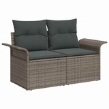thumbnail of vidaXL Garten-Sofa-Set mit Kissen 6 pcs Grau Poly Rattan