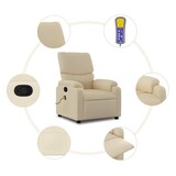 thumbnail of vidaXL Massagesessel Creme Stoff