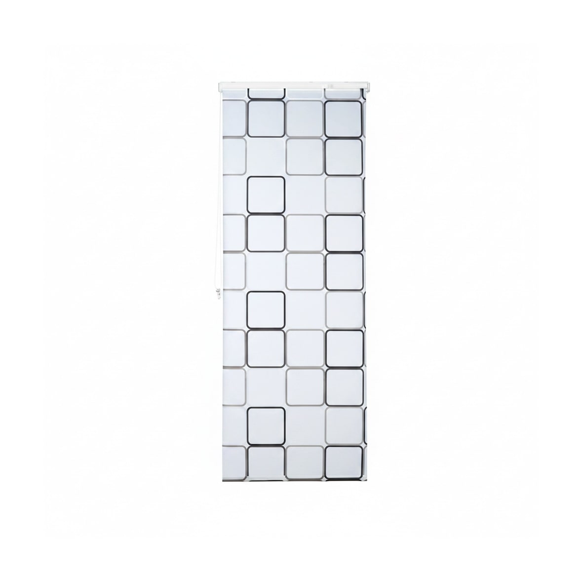 Relaxdays Duschrollo Square, wasserabweisend, Retro Badrollo Wanne u. Dusche, Deckenmontage, 80x240 cm, semitransparent