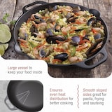 thumbnail of Victoria Paellera Hierro Fundido Curado Inducción 33cm, Apta Fuego, Barbacoa, Horno Cast Iron Skillet, VIC-37574, Negro