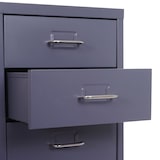 thumbnail of Décoshop26 - Caisson à tiroirs armoire de bureau 110 x 28 x 41 cm 10 tiroirs en acier gris foncé 04_0008256