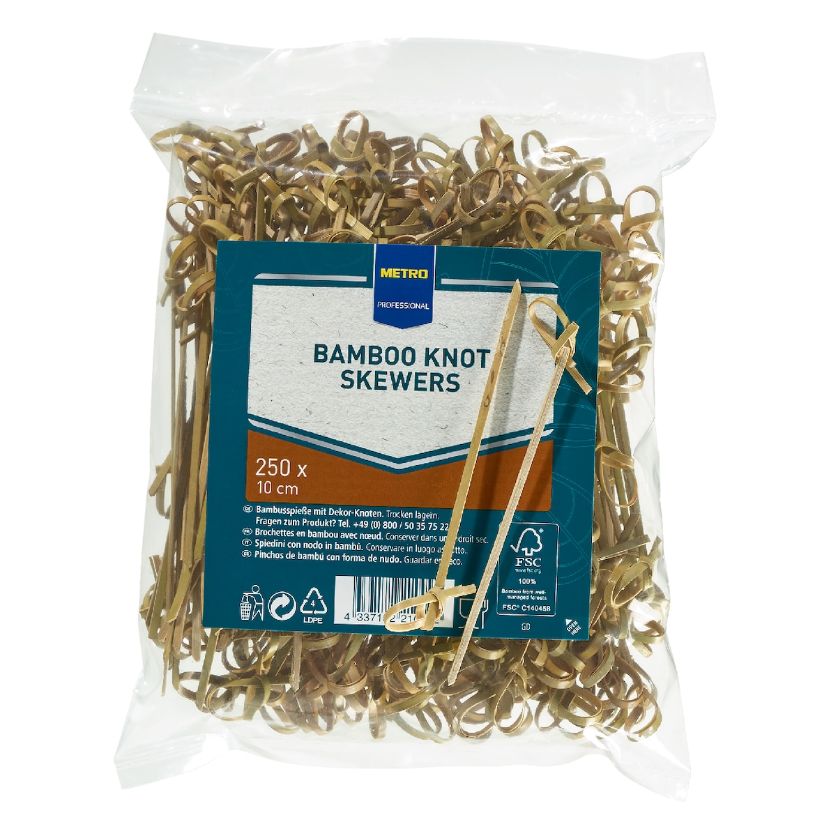 METRO PROFESSIONAL Bambusspieß, 10 cm, 250 Stück
