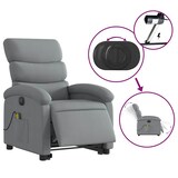 thumbnail of vidaXL Elektrischer Massagesessel mit Aufstehhilfe Hellgrau Stoff