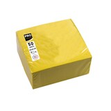 thumbnail of Pronappe SV622024I 16x Packung mit 50 Cocktail-Servietten, mikrogeprägt, Tissue, 2-lagig - 20x20cm - Gelb