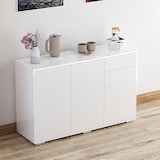 thumbnail of HOMCOM Mobiletto 2 Cassetti e 2 Armadietti Apertura a Pressione Bianco