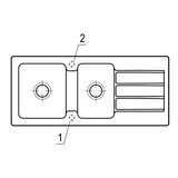 thumbnail of Villeroy&Boch Spülbecken, Küchenspüle Architectura 80 Graphite CeramicPlus 1160x510mm, Unterschrankbreite 80cm