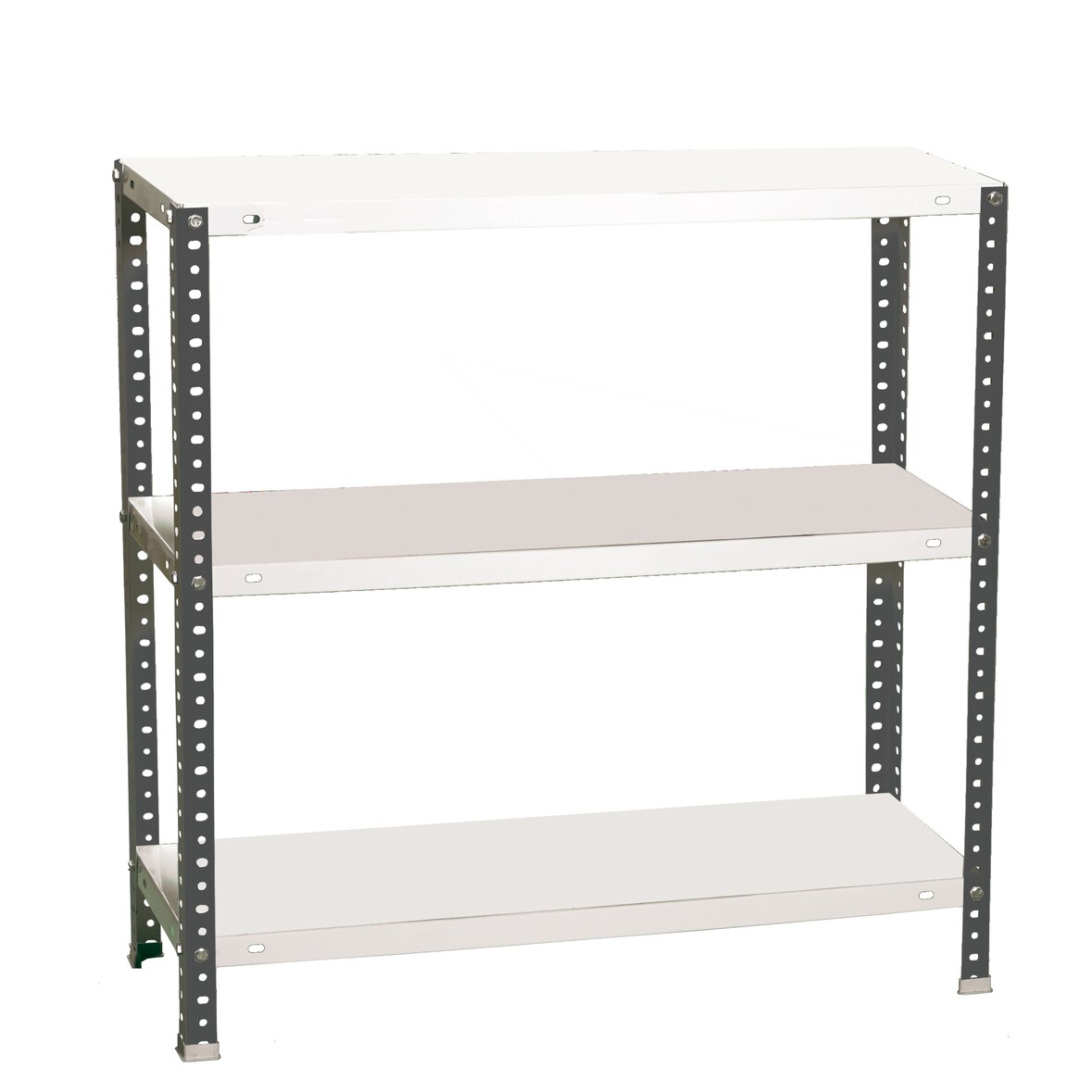 SimonRack Metallregal mit Schrauben 1000x800x500 mm, 3 Böden, 100 kg Biegepunkt, Anthrazit/Weiss - Comfort