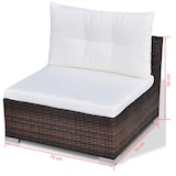 thumbnail of vidaXL 10-tlg. Garten-Lounge-Set mit Auflagen Poly Rattan Braun