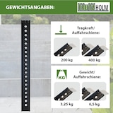 thumbnail of TRUTZHOLM 1 x Auffahrschiene 194 cm Traglast 200 kg Alu Auffahrrampe Verladerampe Rampe schwarz