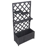 thumbnail of Canteiro elevado HWC-P68, plantador/caixa de flores treliça treliça suporte prateleira caixas suspensas madeira FSC® 135x70x30cm ~ cinzento antracite