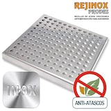 thumbnail of Ralo plana em aço inoxidável, 188 mm x 188 mm - Rejinox. Garagens, jardins, terraços, adegas, telhados, casas de banho, piscinas…