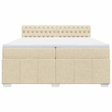thumbnail of vidaXL Boxspringbett mit Matratze Creme 200x200 cm Stoff