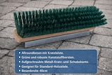 thumbnail of Hochwertiger Gartenbesen 40cm Breit mit Kratzleiste und Metall-Stielhalter Straßenbesen grüne Borsten Allzweckbesen Schrubberbesen ohne Stiel