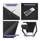 thumbnail of PROREGAL Kaminholzregal PHOENIX mit Rückwand für Wandmontage HxBxT 92x41x31cm Metall Schwarz Holzständer Holzhalter Kaminholzständer Brennholzregal