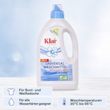 thumbnail of KLAR Universal Waschmittel Waschnuss flüssig 1,5 Liter für 20°C bis 95°C geeignet