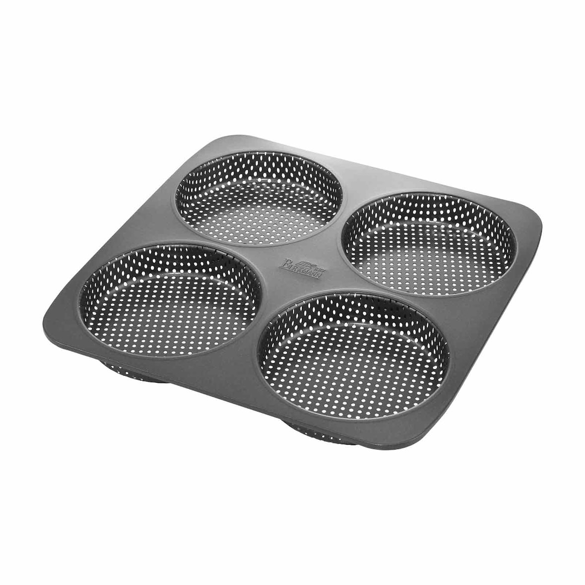 Birkmann Laib & Seele Burger Brötchen-Blech perforiert 4-fach Ø 12 cm - A