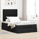 thumbnail of vidaXL Ottoman-Bett mit Matratze & LEDs Schwarz 120x190 cm Stoff