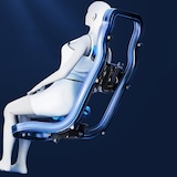 thumbnail of 4D Ganzkörper Massagesessel, Mit Heizfunktion, Tiefenmassage, für den ganzen Körper geeignet, Bluetooth SL Schienen Schwarz L155xB76xH116cm /G6Hei/