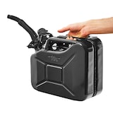 thumbnail of BW® Kraftstoffkanister Metall Benzinkanister 2x 10 Liter mit Ausgießer - Schwarz - RAL 9005 - TÜV-geprüft und UN-Zulassung - Made in Europe