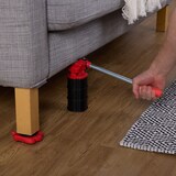 thumbnail of Möbelheber und Möbelroller Set, Transportrollen Möbel, bis 150 kg, drehbar, 8 Aufsätze, Möbelverschieber, rot/schwarz