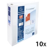 thumbnail of Exacompta - réf. 51845E - Carton de 10 classeurs personnalisables 3 poches - 4 anneaux 60mm - Dos 90mm -  32 x 30 cm - A4 Maxi - Blanc