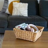 thumbnail of HMF 37269-30CM Geschenkkorb leer, Aufbewahrungskorb geflochten aus Wasserhyazinthe | 30 x 30 x 12 cm