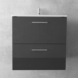 thumbnail of Vitra Modernes Badezimmer Set Waschbecken mit Unterschrank und LED-Spiegel | Waschbeckenunterschrank vormont. | Keramik Waschtisch SoftClose-Funktion