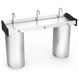 thumbnail of Lave-mains collectif suspendu à genoux 1000x450x190 mm.