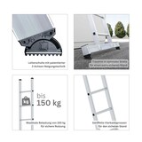 thumbnail of PROREGAL Mehrzweckleiter 3-teilig mit nivello®-Traverse 3x9 Sprossen