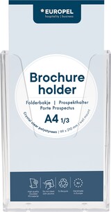 thumbnail of Europel Prospekthalter Wandmontage 1/3 A4  - 10 Stück
