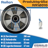 thumbnail of Hubwagen Räder & Rollen Satz Gummi/Polyurethan Single 2 Räder 2 Rollen