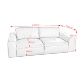thumbnail of KAWOLA Sofa BODHI 3-Sitzer Leder hellbraun