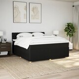 thumbnail of vidaXL Boxspringbett mit Matratze Schwarz 180x200 cm Stoff