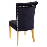 thumbnail of Set di 6 sedie da sala da pranzo HWC-D22, sedia da cucina, velluto borchiato ~ nero, gambe color oro