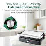 thumbnail of Emerio Contactgrill - Tosti Apparaat - 34x24cm - Panini Grill - Tosti IJzer CG-130859 - RVS / Zwart