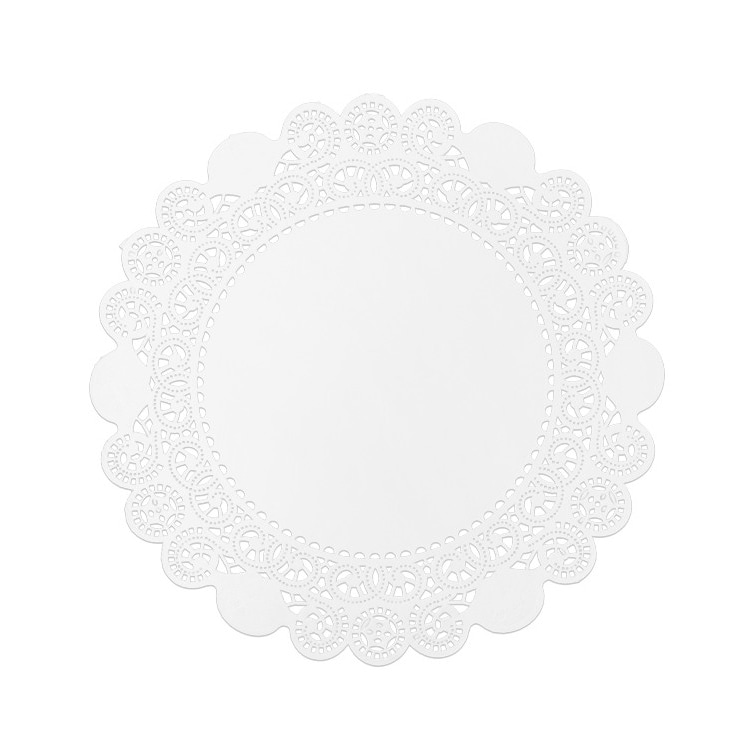 MONOUSO - Rundes Spitzenpapier Weiß "Litos" Ø19cm (2.000 Stück)