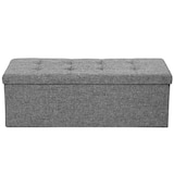 thumbnail of tectake Tabouret avec rangement pliable en polyester 110 x 38 x 38 cm - gris clair - 402239